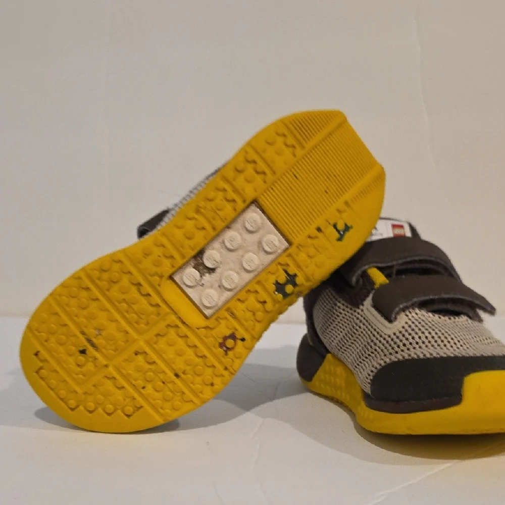 Adidas LEGO RARE Kids' Yellow and Brown Sneakers Size 9